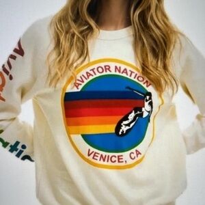 Aviator Nation Unisex Crewneck Venice California Sweatshirt XS